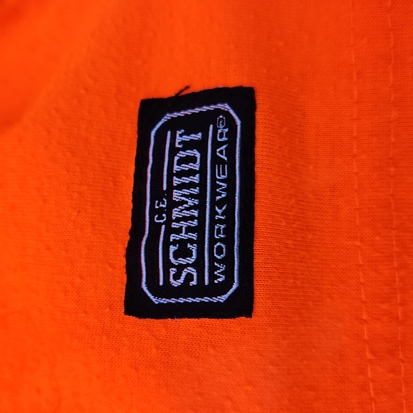 Schmidt Hi Vis Orange Work T Shirt - Picture 2 of 4